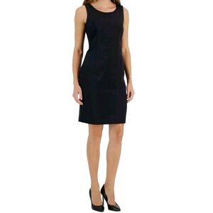 LESUIT Crepe Black Sleeveless Sheath Dress NWT Size 4